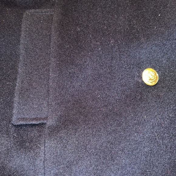 Talbots Vintage Womens Wool Blend NavyBlue Lined Pea Coat Size 8 - Picture 8 of 11